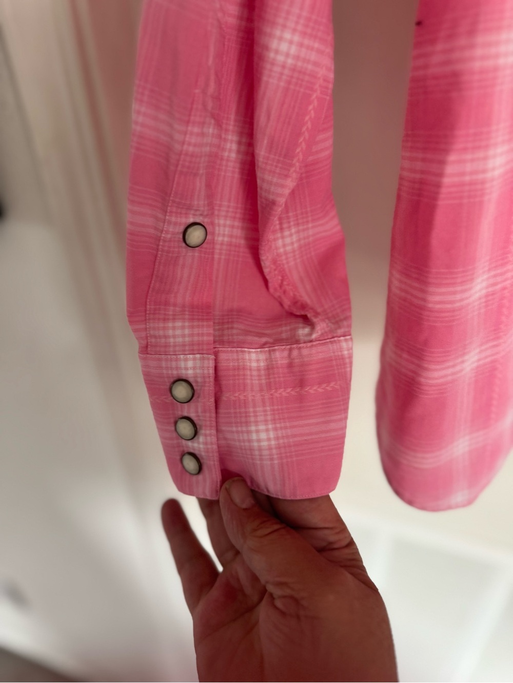 Polo by Ralph Lauren Pink Plaid Western Snap Shirt - Picture 13 of 13